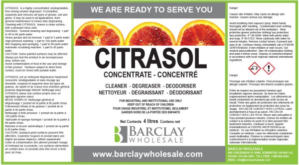 Barclay Citrasol Degreaser - 20L - Image 2